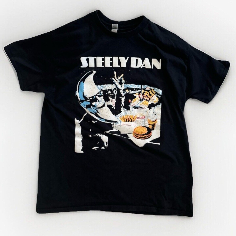 Steely Dan McDonald’s Mac Tonight RARE Black T Shirt Large